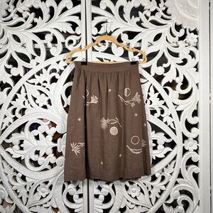 Sister Nettle / LinenFox Garden Dreamer Moon Phases Skirt - size Small to Medium